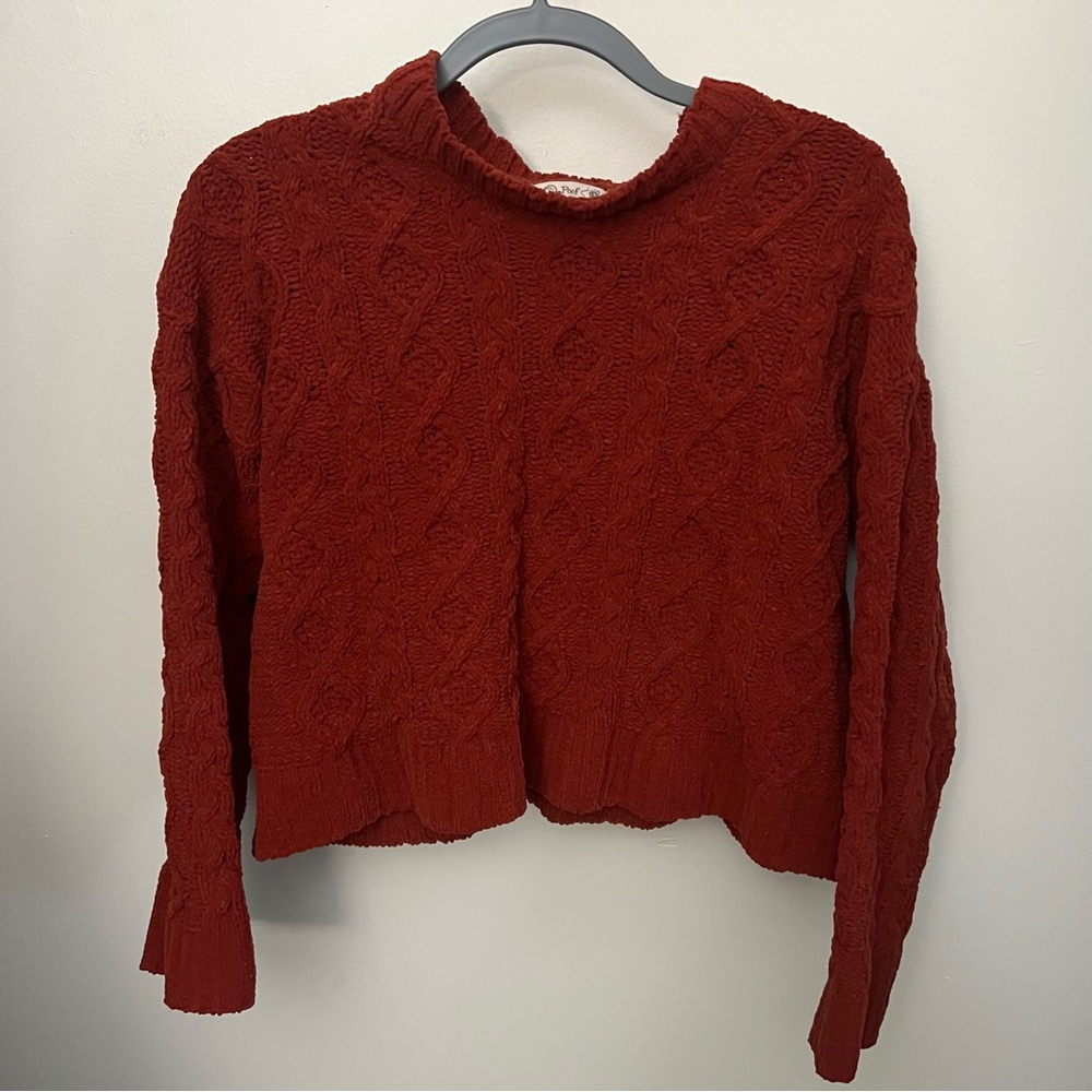 Orange Sweater - Mod Neck
